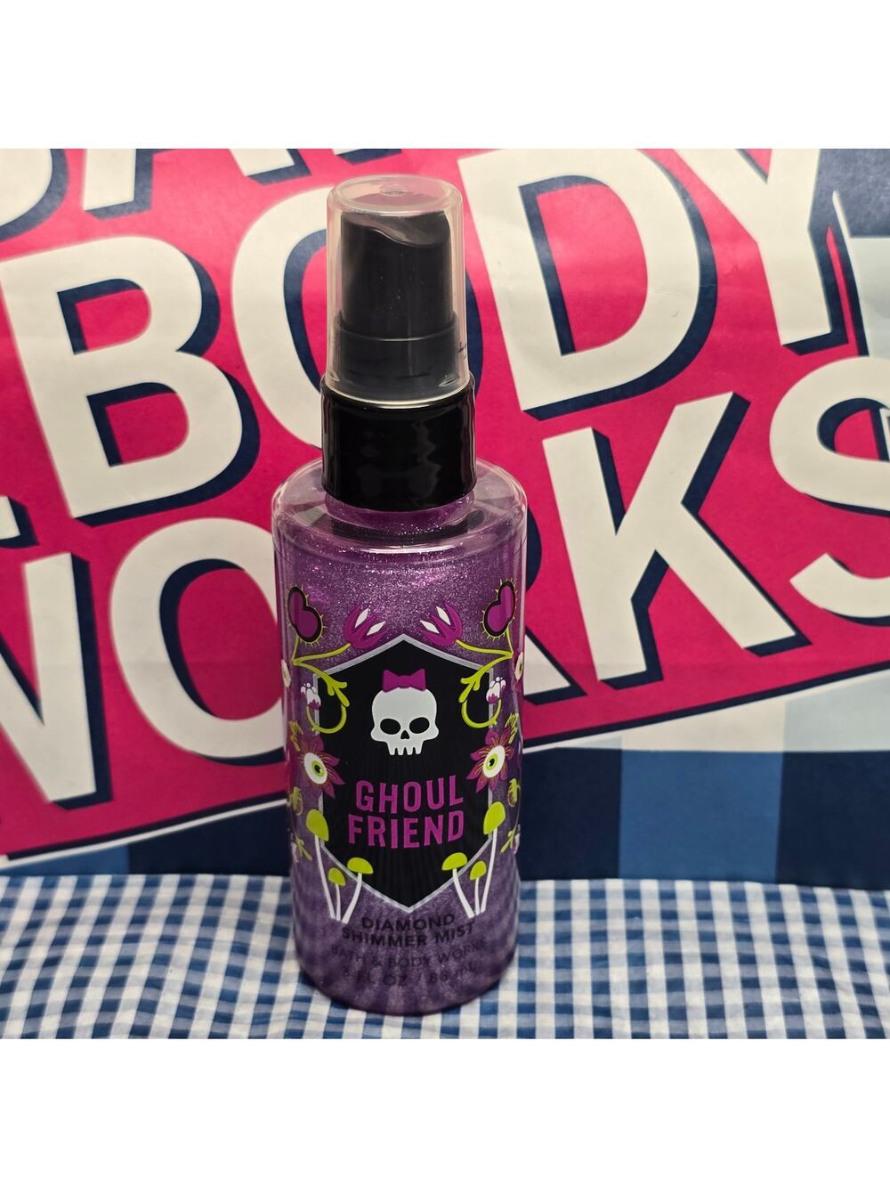 BBW Ghoul Friend Diamond Shimmer Sparkle Fine Fragrance Mist Travel Size 3 oz.